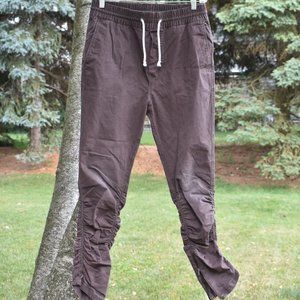 Dark Taupe Divided H&M Tapered Zipper Joggers
